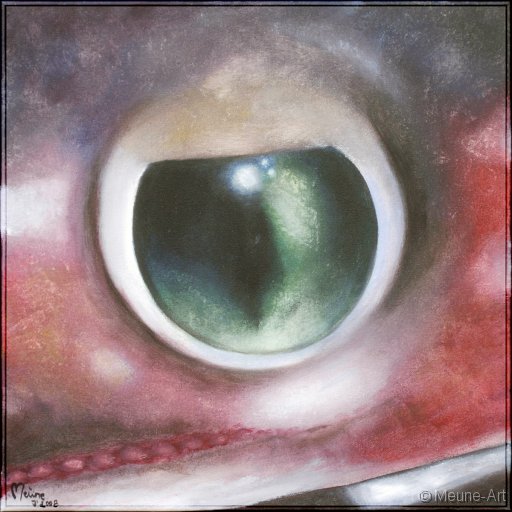 Augenblick eines Knopfschwanzgeckos II Acryl auf Leinwand;
30 x 30 cm